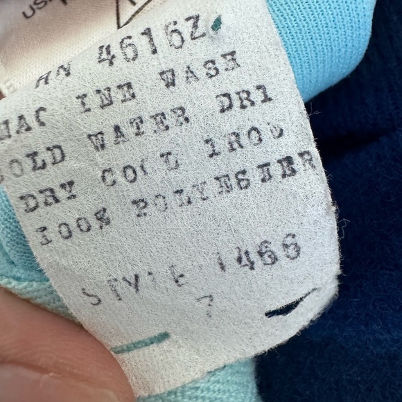 Vintage 70s Miss Hart California Blue Peasant Prairie Victorian Lace dress *Flaw - Picture 7 of 14